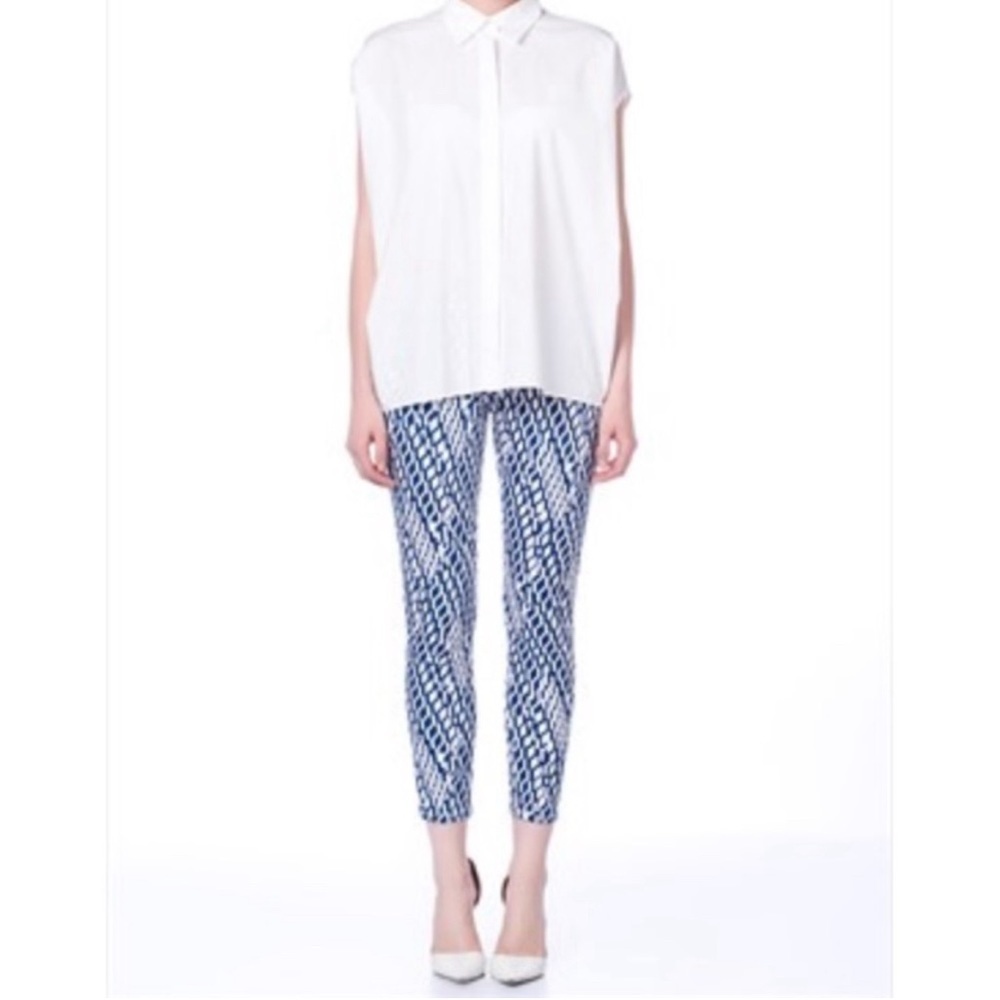 JOE’S ‘The High Water’ Royal Diamond‎ Geometric Print Crop Skinny Jeans Sz 29